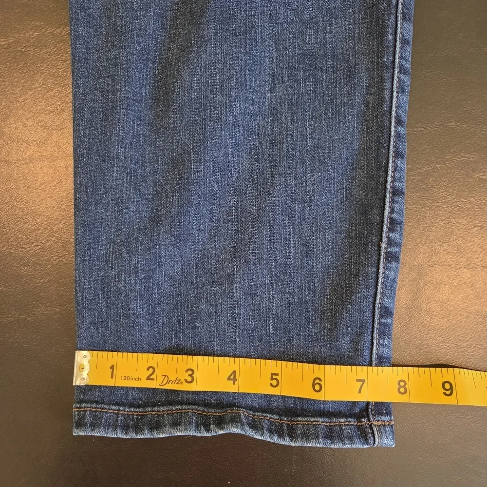 St. John's Bay Girlfriend Mid Rise Dark Wash Cropped Jeans Women's Size 14